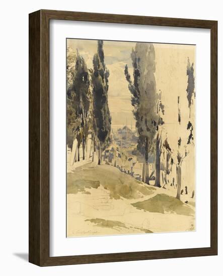 Constantinople vue d'un cimetière-Antoine Alphonse Montfort-Framed Giclee Print