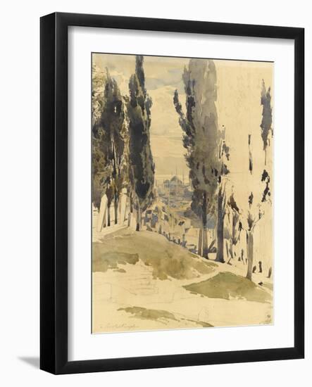Constantinople vue d'un cimetière-Antoine Alphonse Montfort-Framed Giclee Print