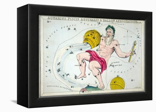 Constellation: Aquarius-Sidney Hall-Framed Premier Image Canvas