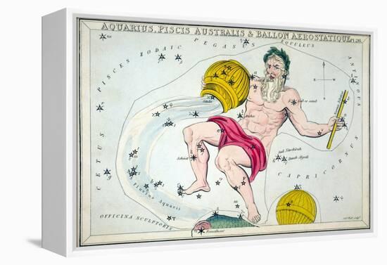 Constellation: Aquarius-Sidney Hall-Framed Premier Image Canvas