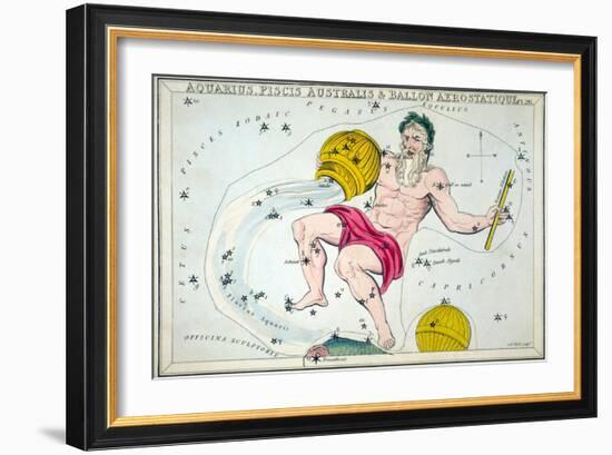 Constellation: Aquarius-Sidney Hall-Framed Giclee Print