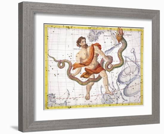 Constellation of Ophiucus, 1729-Unknown-Framed Giclee Print