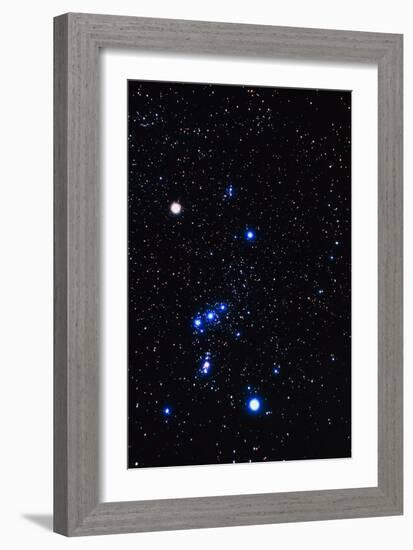 Constellation of Orion with Halo Effect-John Sanford-Framed Photographic Print