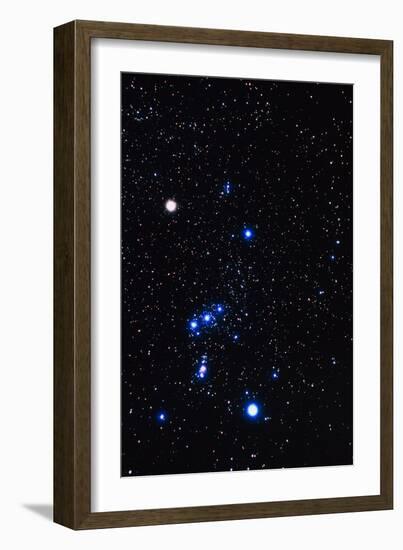 Constellation of Orion with Halo Effect-John Sanford-Framed Photographic Print