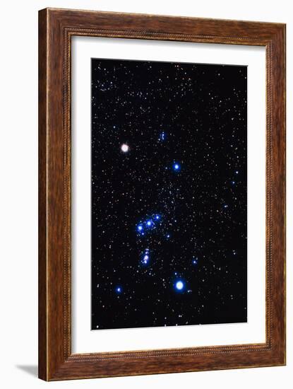 Constellation of Orion with Halo Effect-John Sanford-Framed Photographic Print