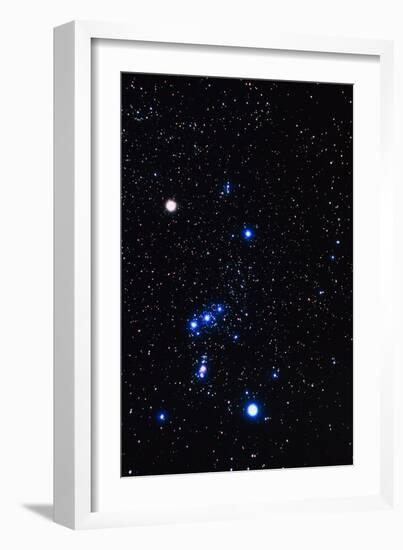 Constellation of Orion with Halo Effect-John Sanford-Framed Photographic Print