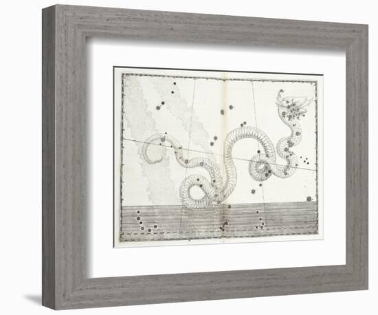 Constellation of Serpens Caput and Serpens Cauda, C.1603-Johann Bayer-Framed Giclee Print