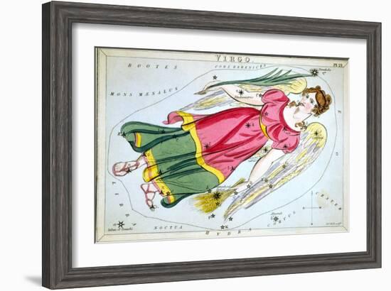 Constellation: Virgo, 1825-Sidney Hall-Framed Giclee Print