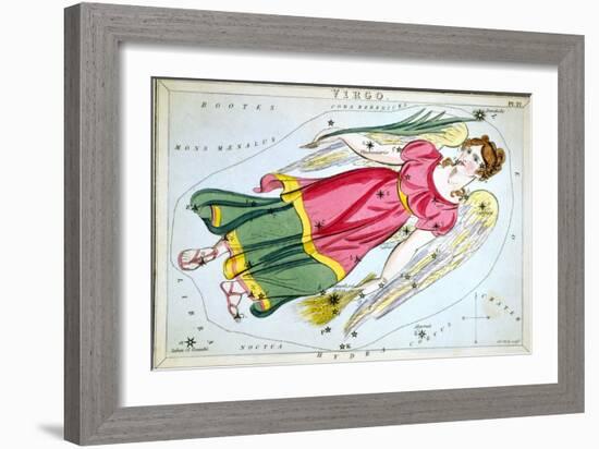 Constellation: Virgo, 1825-Sidney Hall-Framed Giclee Print