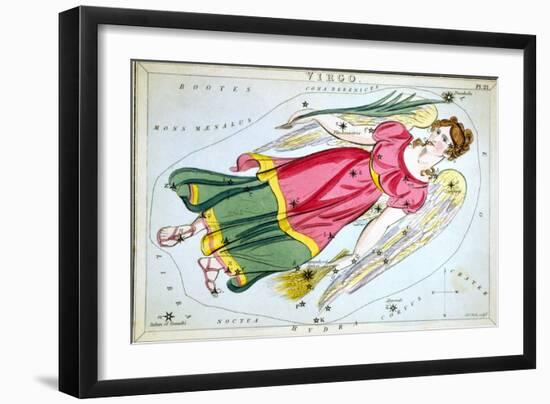 Constellation: Virgo, 1825-Sidney Hall-Framed Giclee Print