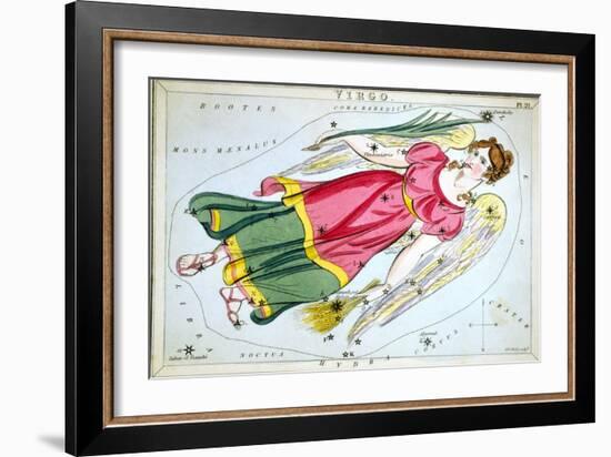 Constellation: Virgo, 1825-Sidney Hall-Framed Giclee Print