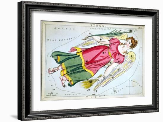 Constellation: Virgo, 1825-Sidney Hall-Framed Giclee Print