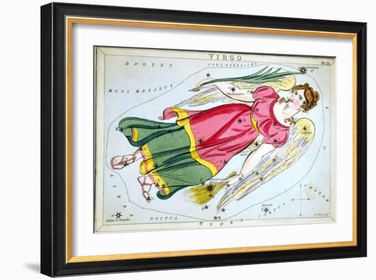 Constellation: Virgo, 1825-Sidney Hall-Framed Giclee Print