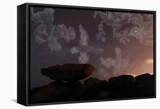 Constellations In a Night Sky-Laurent Laveder-Framed Premier Image Canvas