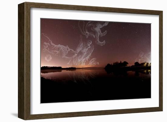 Constellations In a Night Sky-Laurent Laveder-Framed Photographic Print