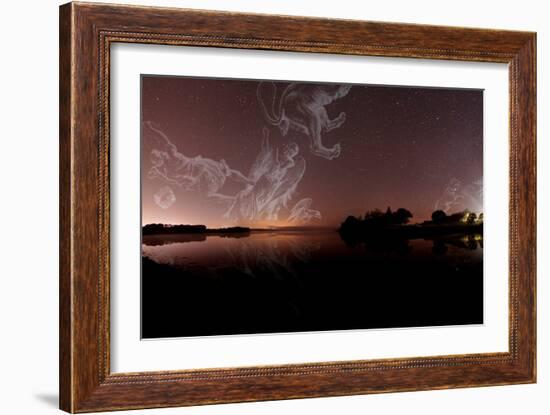 Constellations In a Night Sky-Laurent Laveder-Framed Photographic Print