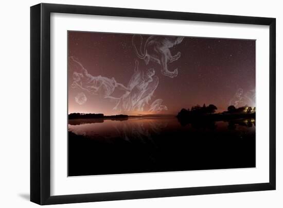 Constellations In a Night Sky-Laurent Laveder-Framed Photographic Print