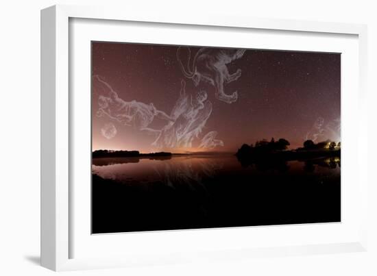 Constellations In a Night Sky-Laurent Laveder-Framed Photographic Print