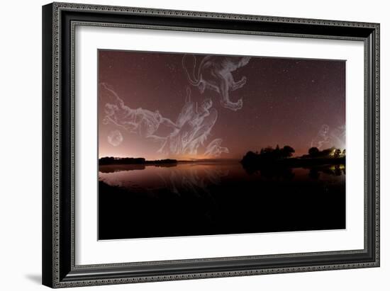 Constellations In a Night Sky-Laurent Laveder-Framed Photographic Print