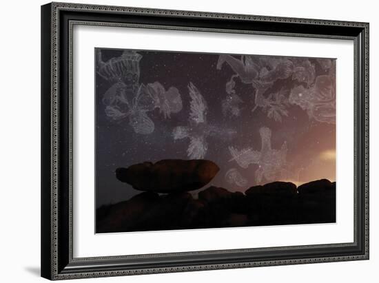 Constellations In a Night Sky-Laurent Laveder-Framed Photographic Print