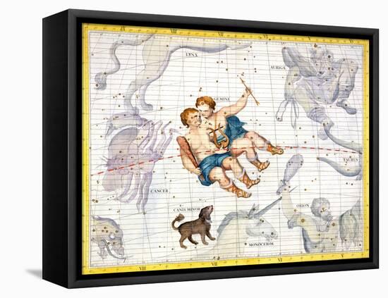 Constellations of Gemini and Canis Minor, 1729-Unknown-Framed Premier Image Canvas