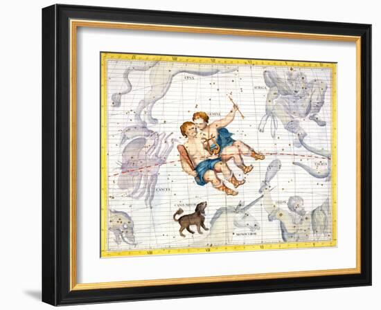 Constellations of Gemini and Canis Minor, 1729-Unknown-Framed Giclee Print
