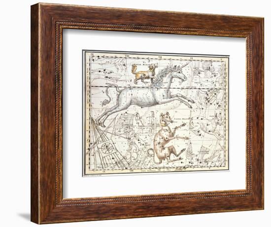 Constellations of Monoceros the Unicorn, Canis Major and Minor from A Celestial Atlas-A. Jamieson-Framed Giclee Print