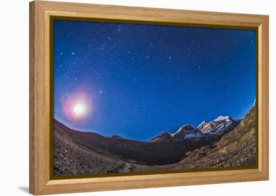 Constellations of Perseus, Andromeda Nad Pegasus Above the Columbia Icefields, Canada-Stocktrek Images-Framed Premier Image Canvas