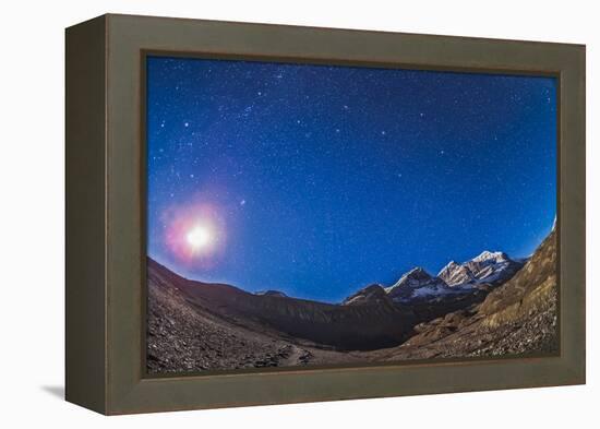 Constellations of Perseus, Andromeda Nad Pegasus Above the Columbia Icefields, Canada-Stocktrek Images-Framed Premier Image Canvas