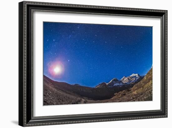 Constellations of Perseus, Andromeda Nad Pegasus Above the Columbia Icefields, Canada-Stocktrek Images-Framed Photographic Print