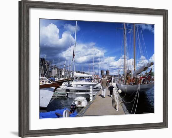 Constitution Day on May 17th, at Aker Brygge, Oslo, Norway, Scandinavia-Kim Hart-Framed Photographic Print