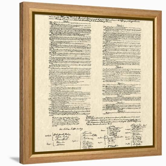 Constitution Document-null-Framed Stretched Canvas