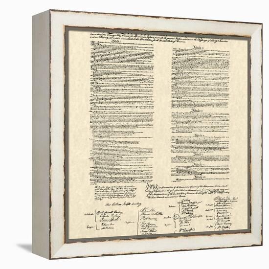 Constitution Document-null-Framed Stretched Canvas