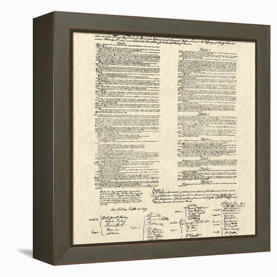 Constitution Document-null-Framed Stretched Canvas