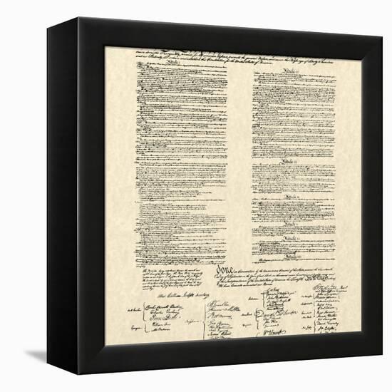 Constitution Document-null-Framed Stretched Canvas