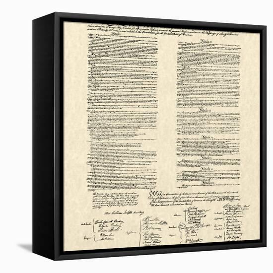 Constitution Document-null-Framed Stretched Canvas