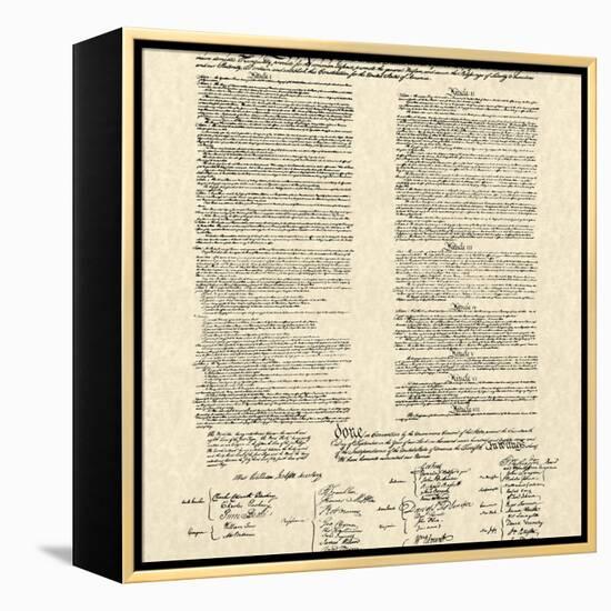 Constitution Document-null-Framed Stretched Canvas