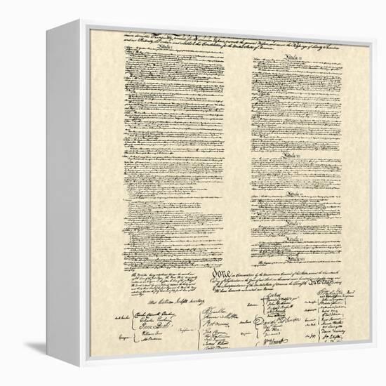 Constitution Document-null-Framed Stretched Canvas