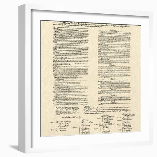 Constitution Document-null-Framed Premium Giclee Print