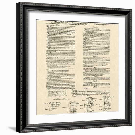 Constitution Document-null-Framed Premium Giclee Print