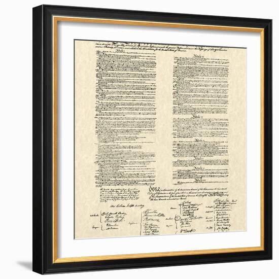 Constitution Document-null-Framed Premium Giclee Print