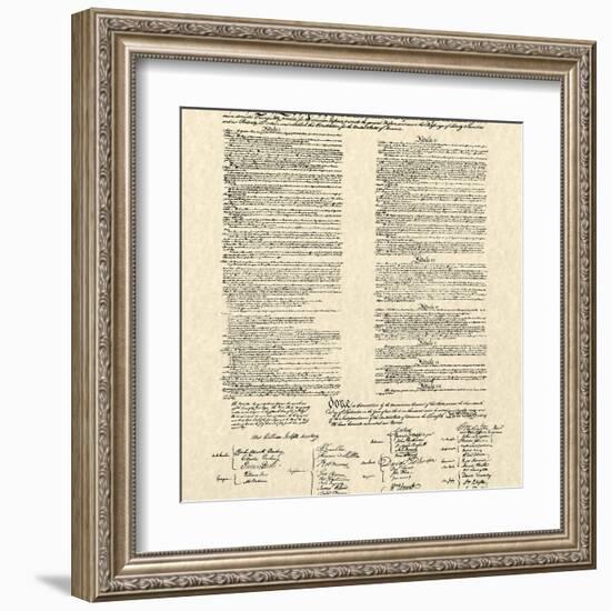 Constitution Document--Framed Art Print