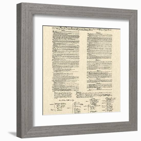 Constitution Document-null-Framed Art Print
