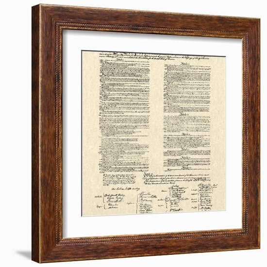 Constitution Document-null-Framed Art Print