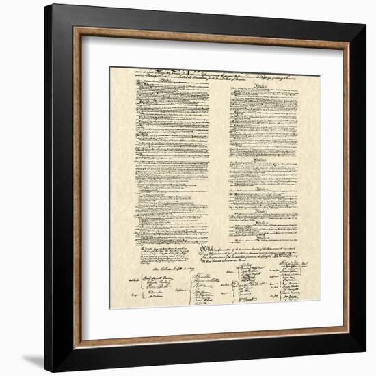 Constitution Document-null-Framed Art Print