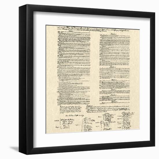 Constitution Document-null-Framed Art Print