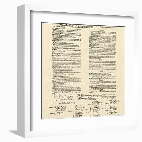 Constitution Document-null-Framed Art Print