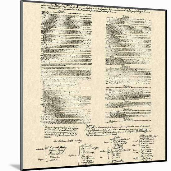 Constitution Document-null-Mounted Art Print