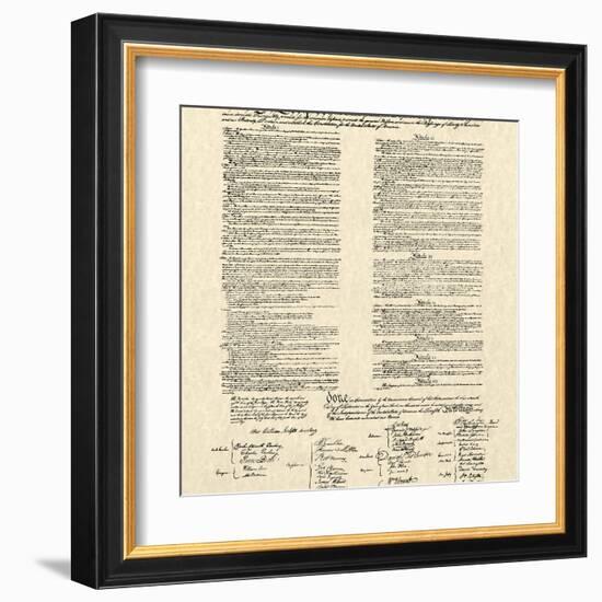 Constitution Document-null-Framed Art Print