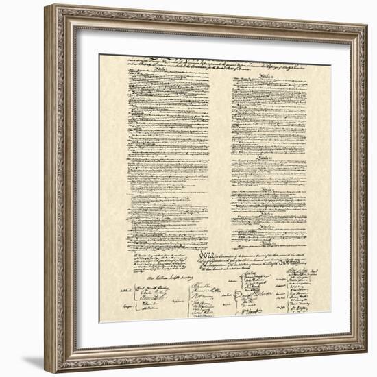 Constitution Document-null-Framed Art Print